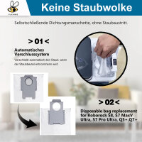 3x Staubsaugerbeutel für Roborock S8+/ S8 Pro Ultra/ S7 MaxV Ultra/ S7 Pro Ultra/ Q7+/ Q7 Max+/ Q5+