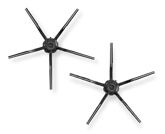 2er Set Seitenbürsten SCHWARZ für Roborock S7, S7+, E5, S6, S5 Max, S6 Pure
