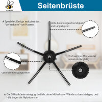 2er Set Seitenbürsten SCHWARZ für Roborock S7, S7+, E5, S6, S5 Max, S6 Pure