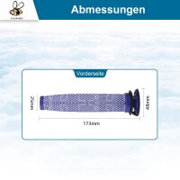 Vormotorfilter für Dyson Akkusauger V6, V7, V8 wie...